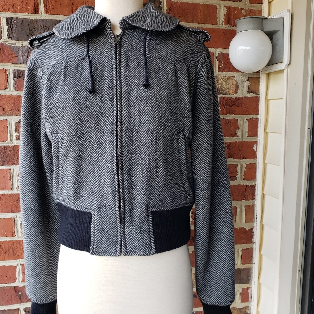 SEE BY CHLOE Tweed Hooded Jacket